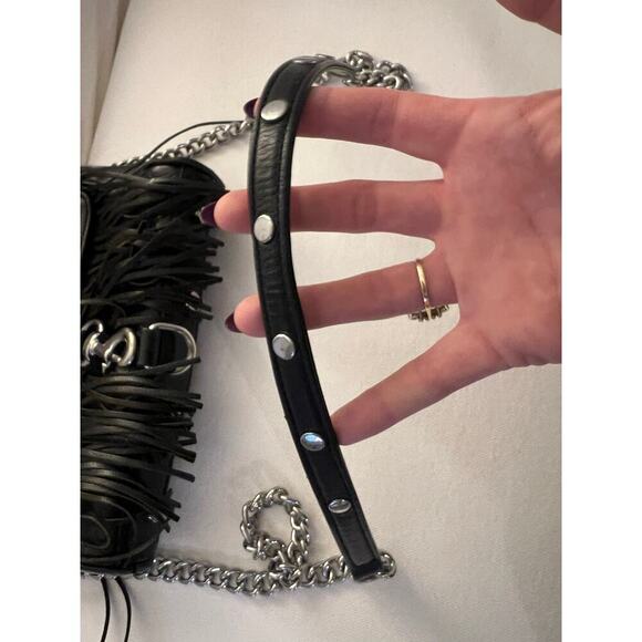 Rebecca Minkoff Black Fringe Purse - Picture 4 of 5